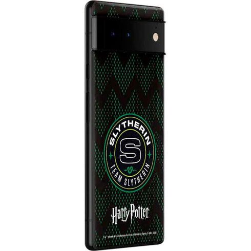Wizarding Worlds Harry Potter Team Slytherin Google Pixel 6 Skin